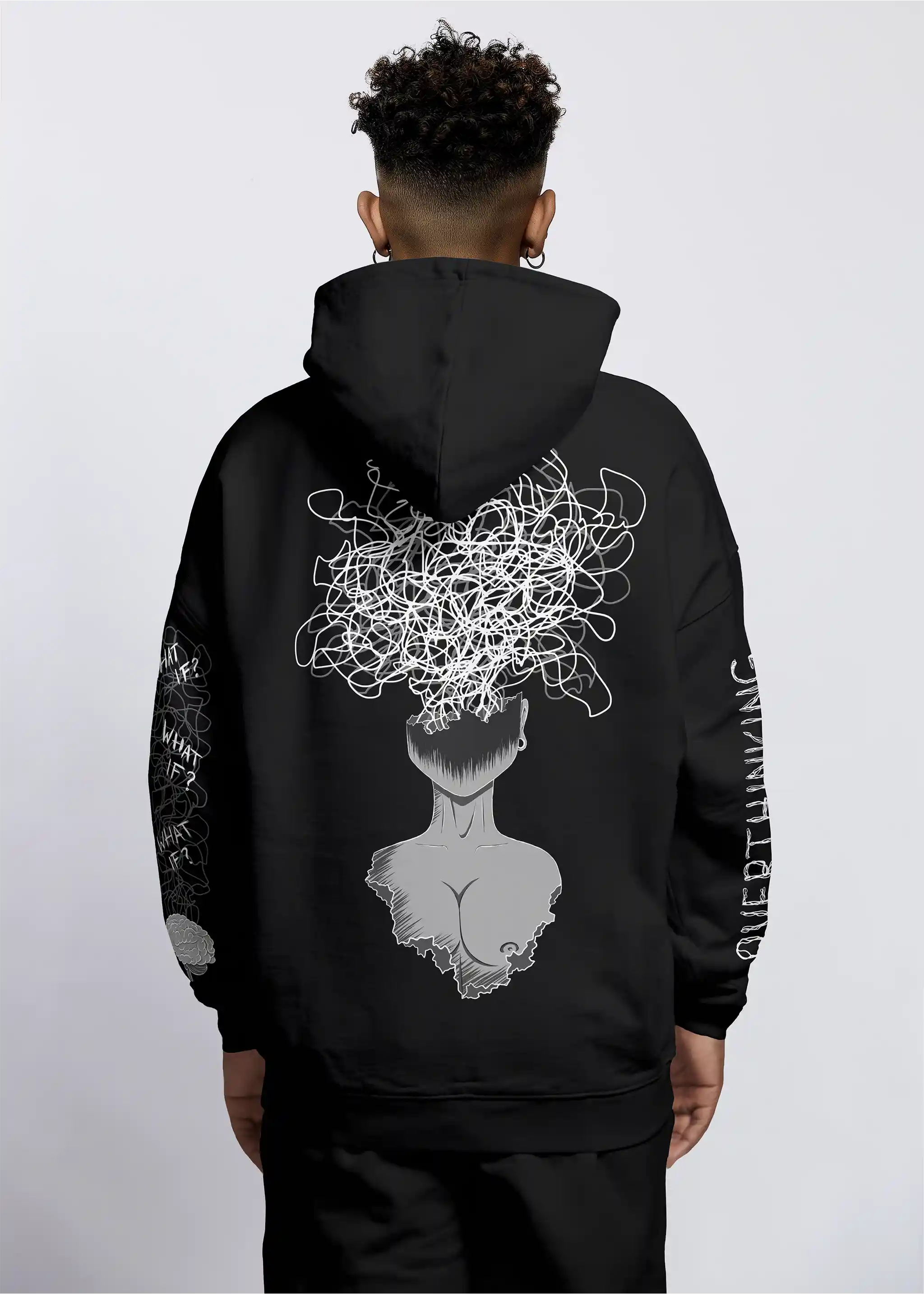 Overthinking - heavy oversized Hoodie 500GSM
