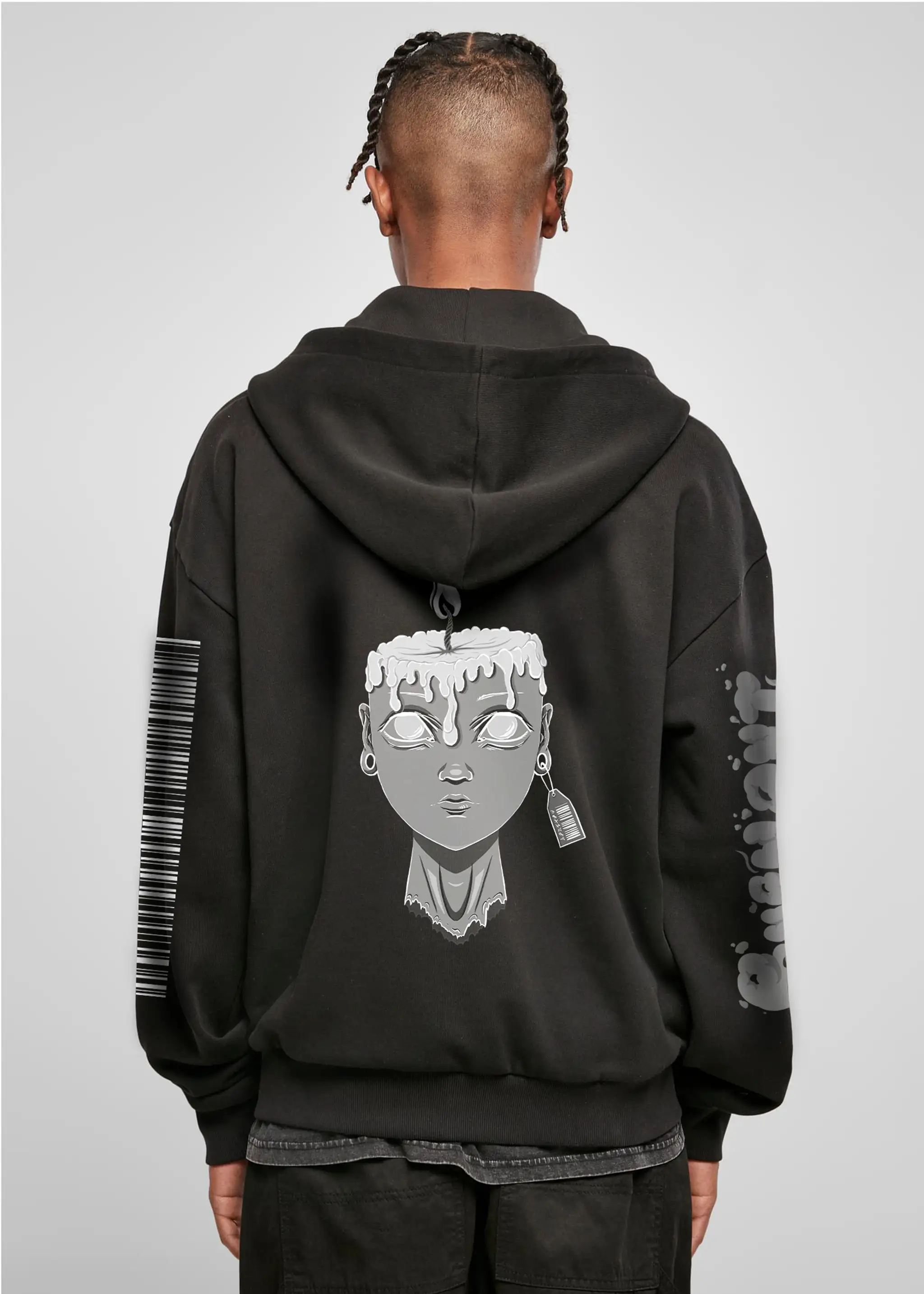 Burnout - heavy oversized ZIP-Hoodie 500GSM