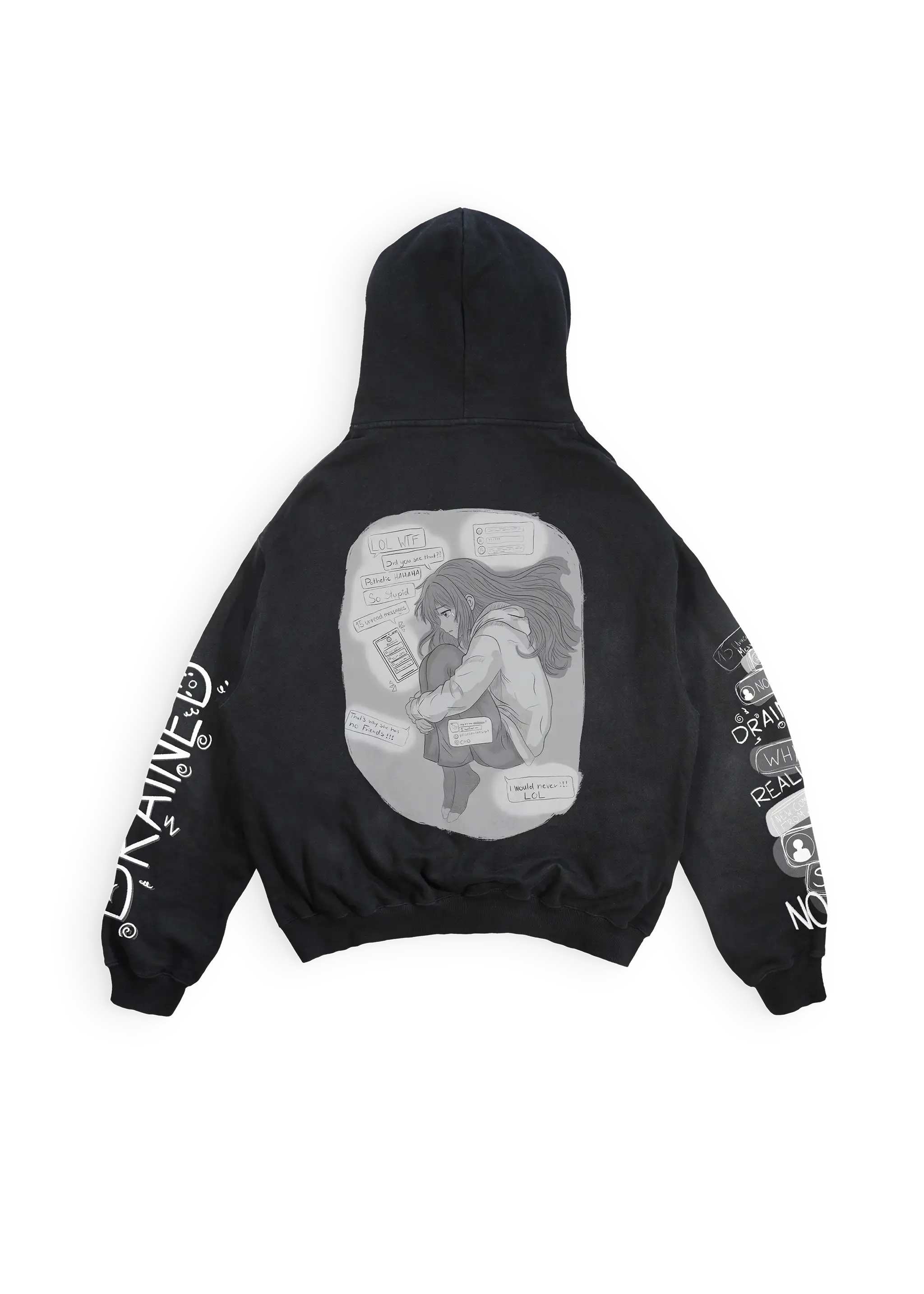 Drained - heavy oversized Hoodie 500GSM