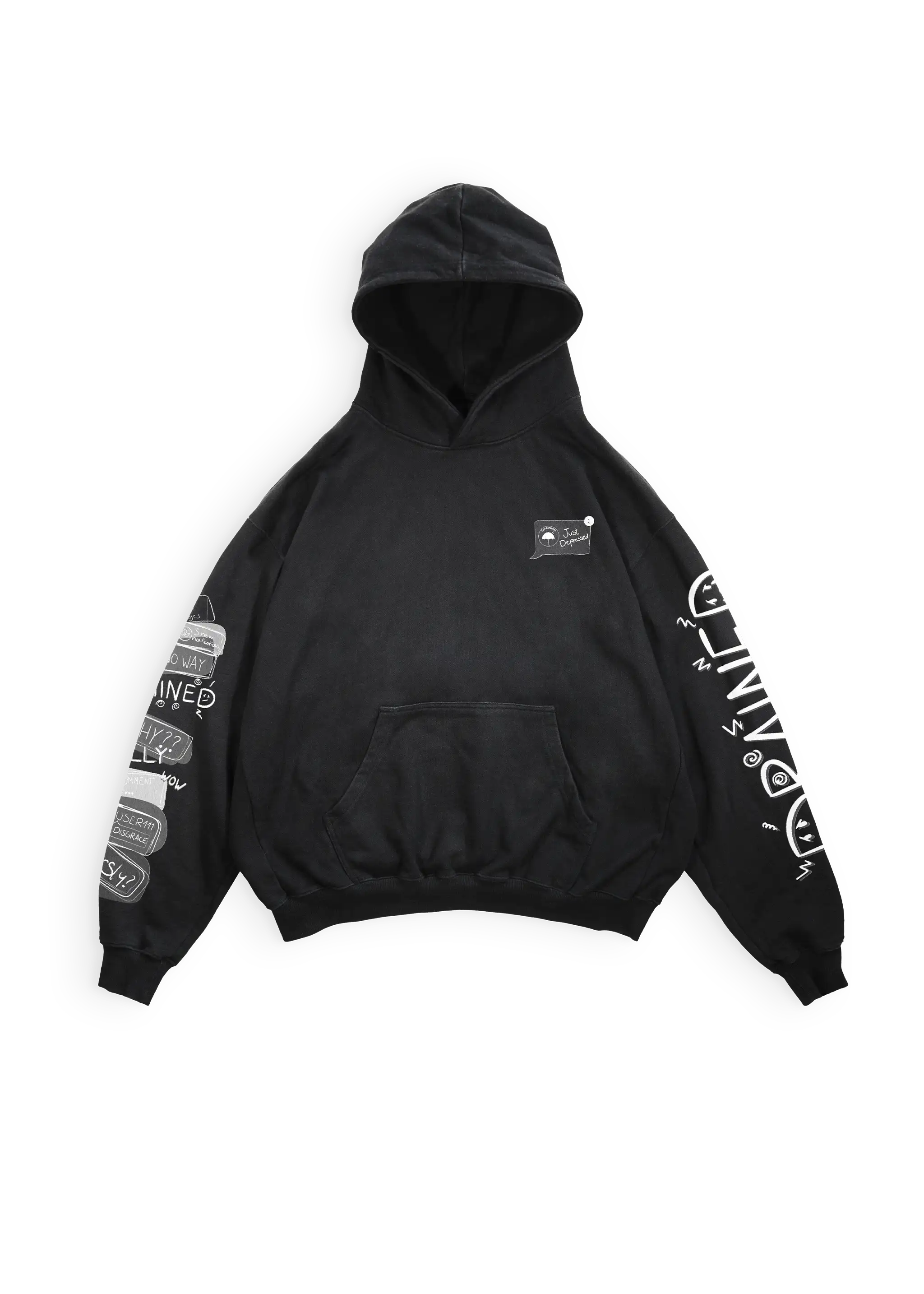 Drained - heavy oversized Hoodie 500GSM