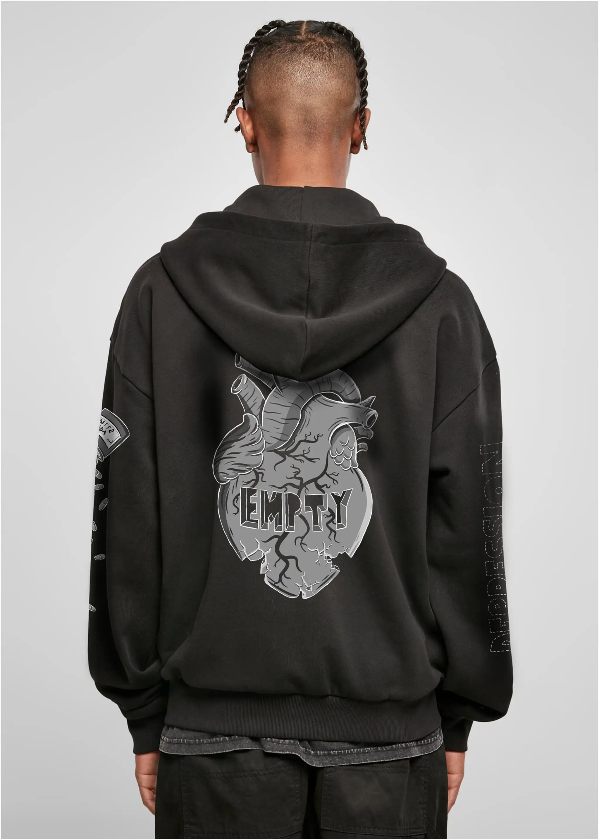 Empty - heavy oversized ZIP-Hoodie 500GSM