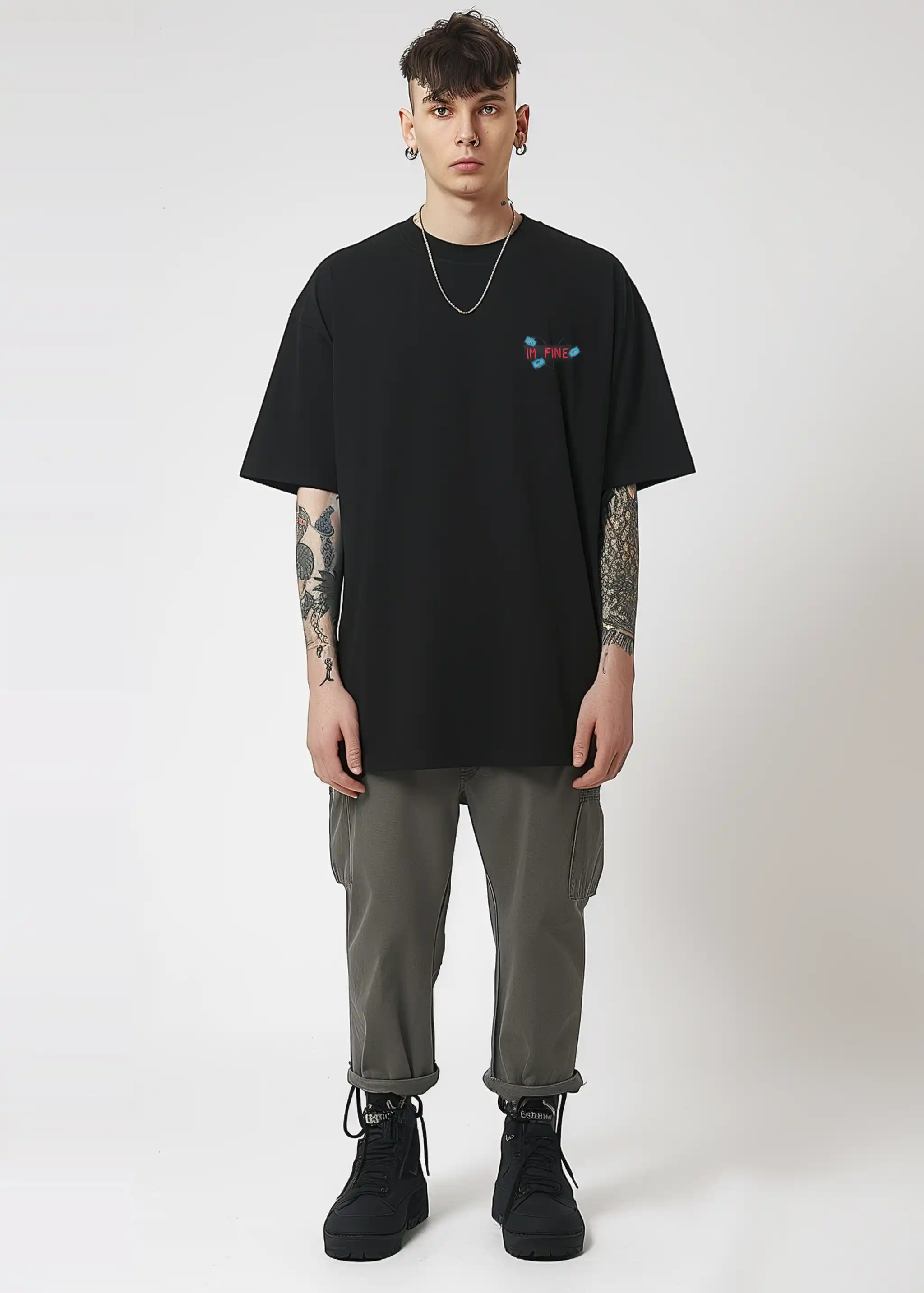 I'm Fine - heavy T-Shirt 240GSM