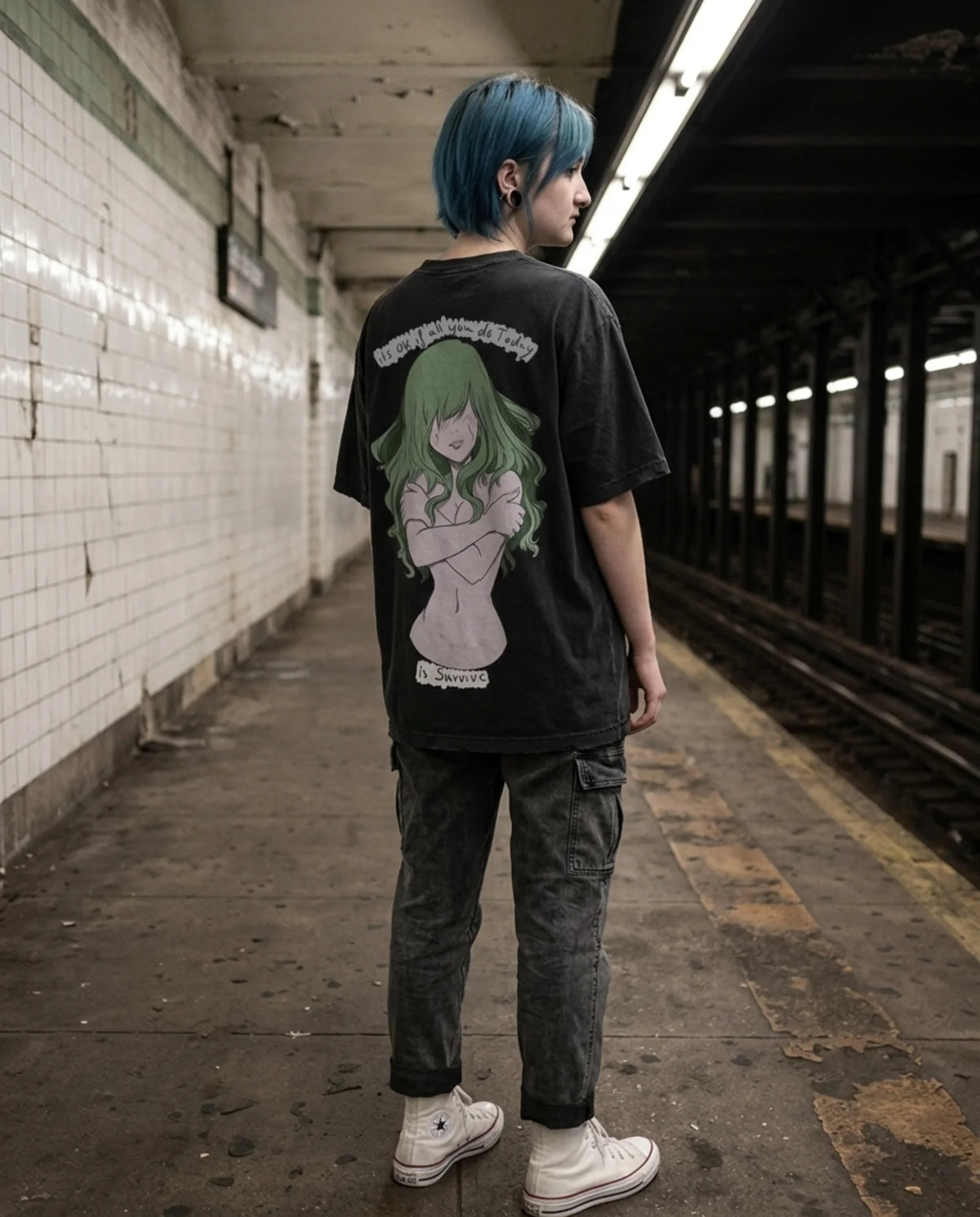 I'M HERE - vintage heavy T-Shirt 240GSM