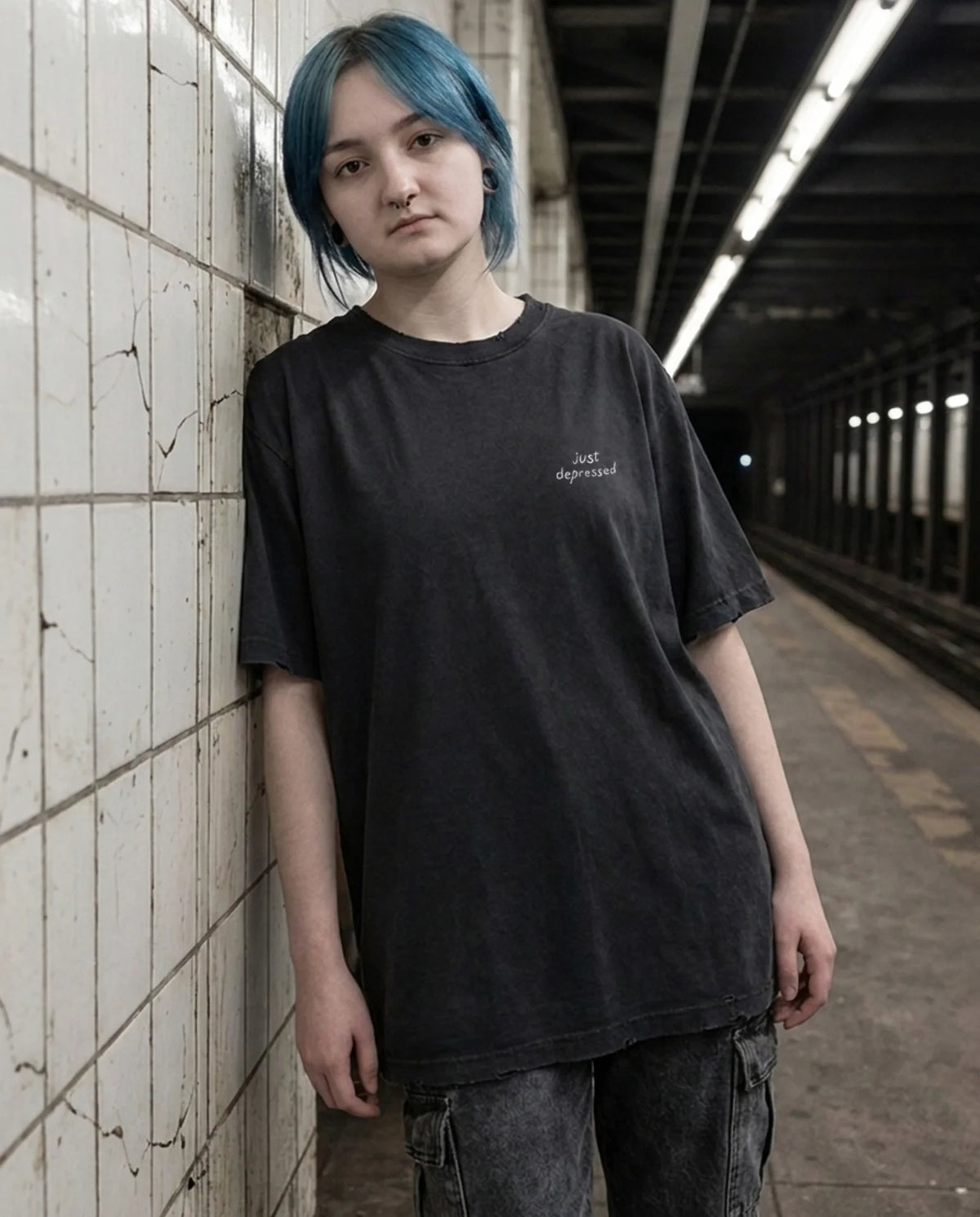 I'M HERE - vintage heavy T-Shirt 240GSM