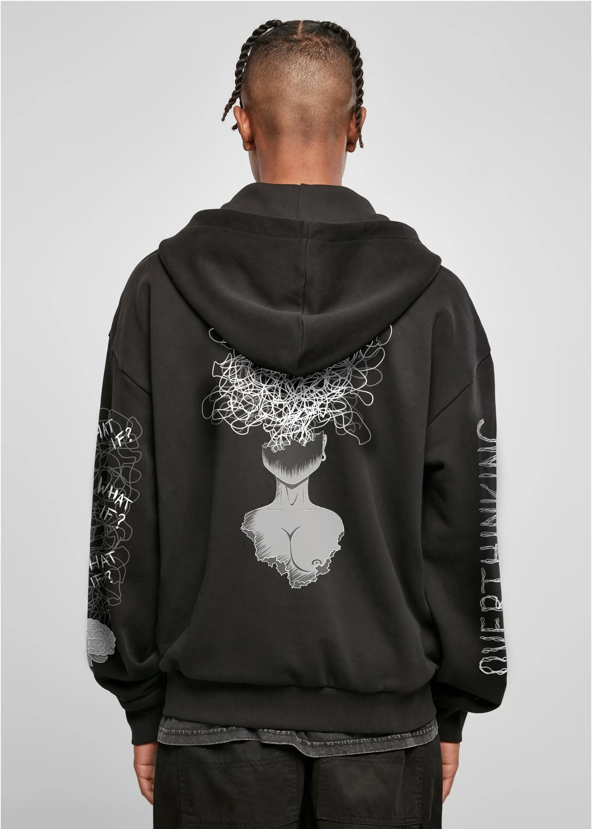 Overthinking - heavy oversized ZIP-Hoodie 500GSM