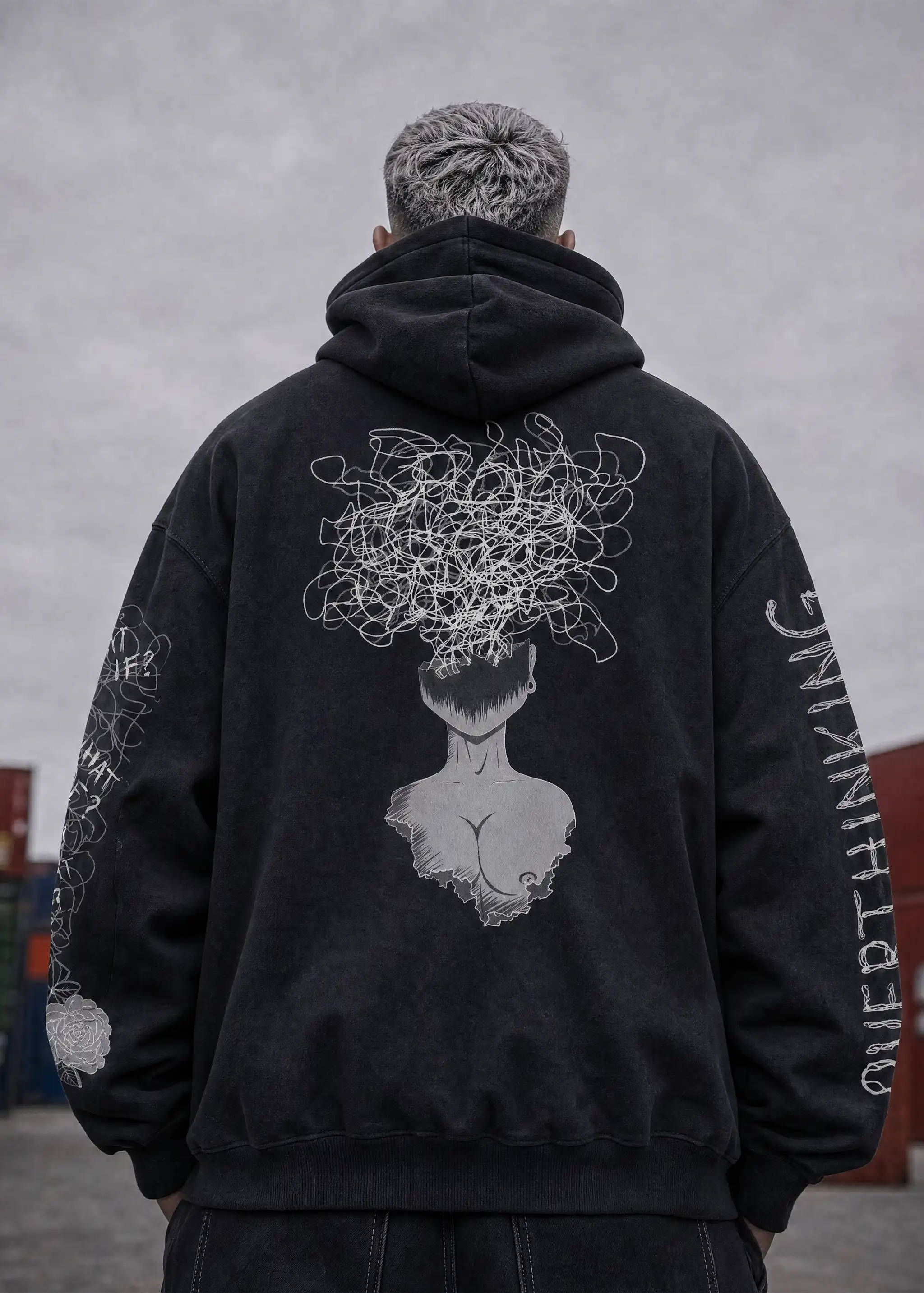 Overthinking - heavy oversized hoodie 500GSM