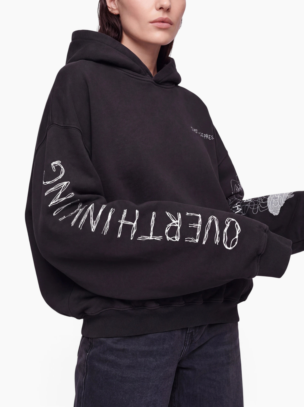 Overthinking - heavy oversized Hoodie 500GSM