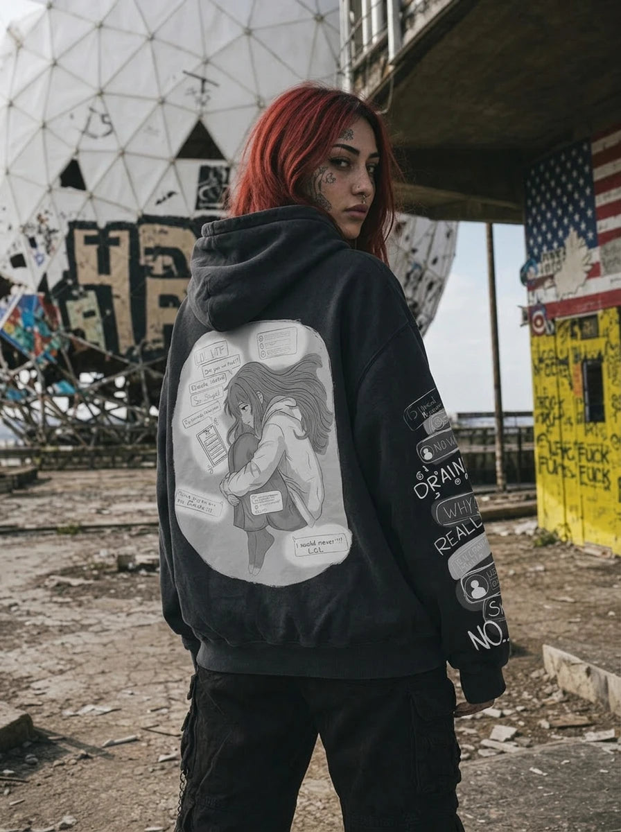 Drained - heavy oversized Hoodie 500GSM