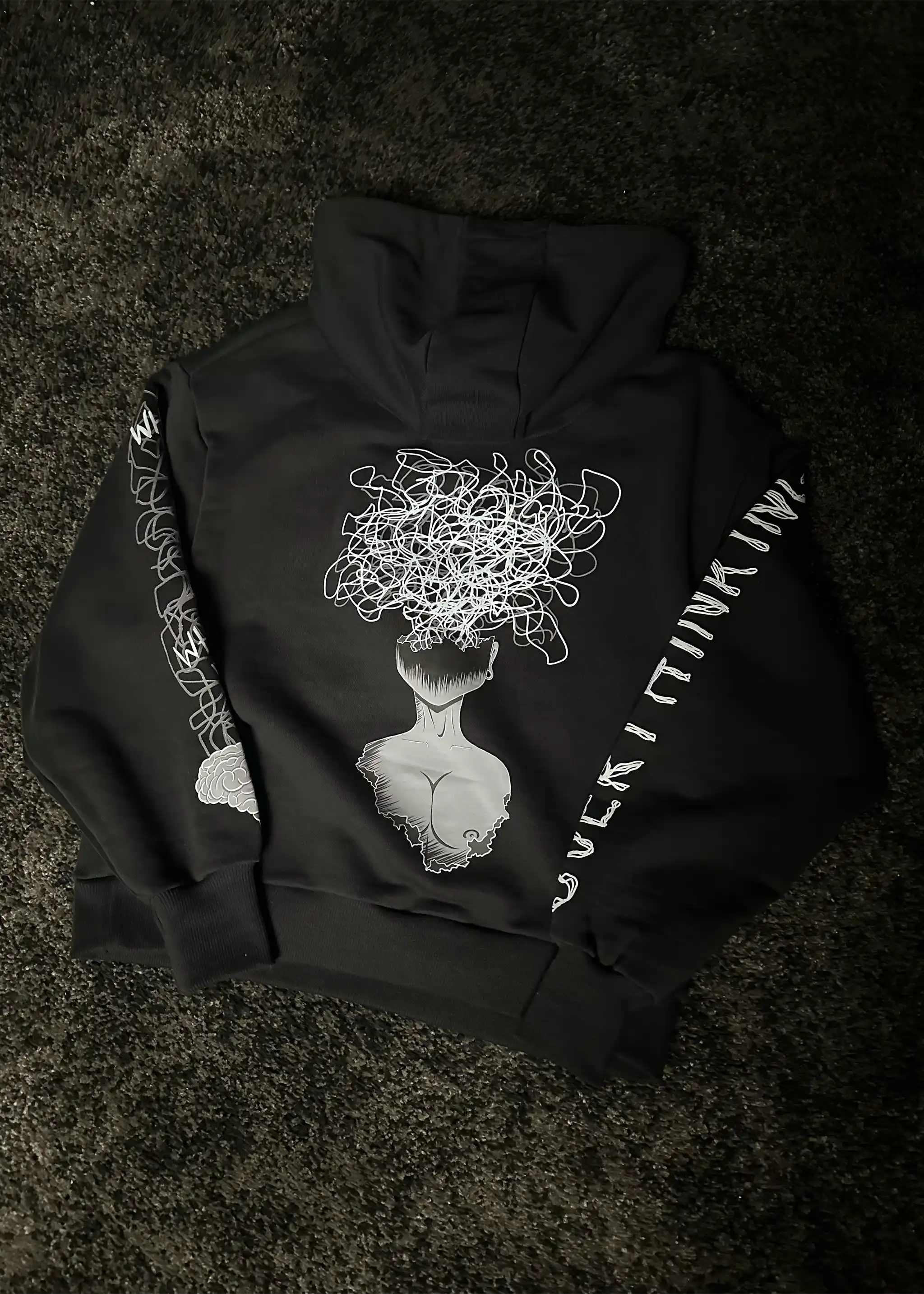 Overthinking - heavy oversized Hoodie 500GSM (upgraded Version)